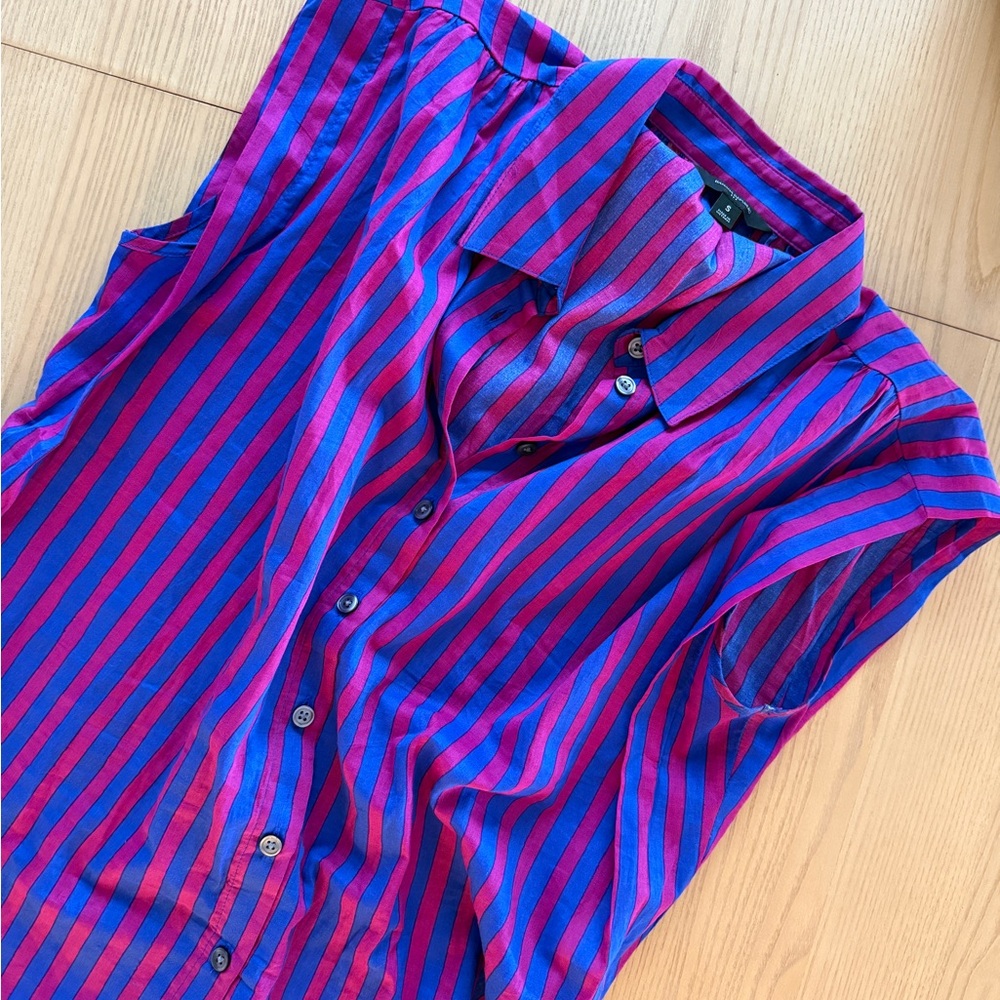 Blue and Pink Striped Women’s Shirt